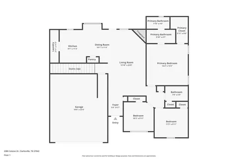 $324,900 | 2280 Colston Drive, Clarksville, TN 37042