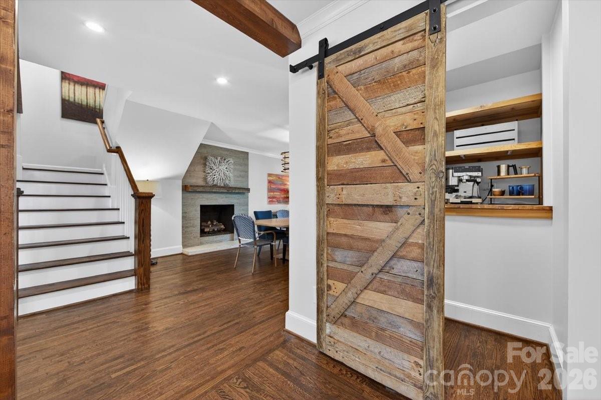 308 Robmont Road Charlotte, NC 28270 - Photo 13 of 43 a view of entryway and hall with wooden floor