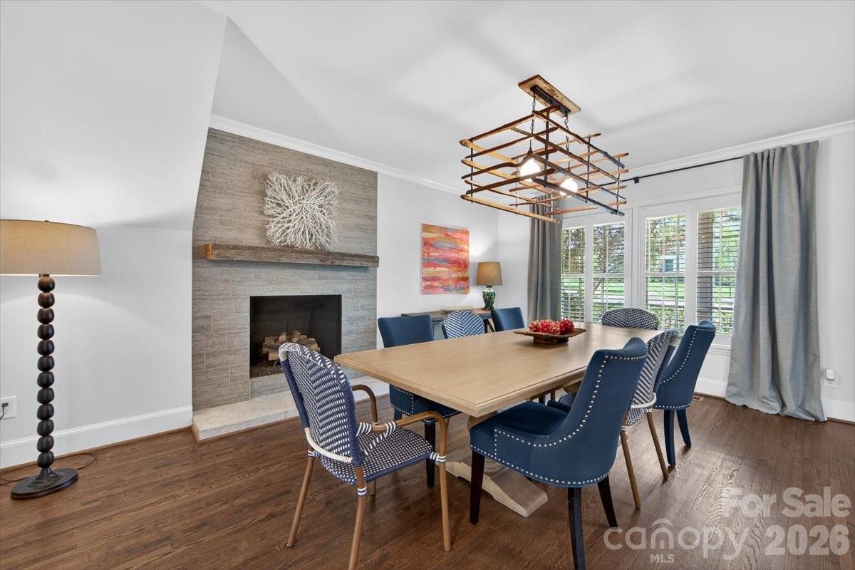 308 Robmont Road Charlotte, NC 28270 - Photo 5 of 43 a view of a dining room with furniture window and wooden floor