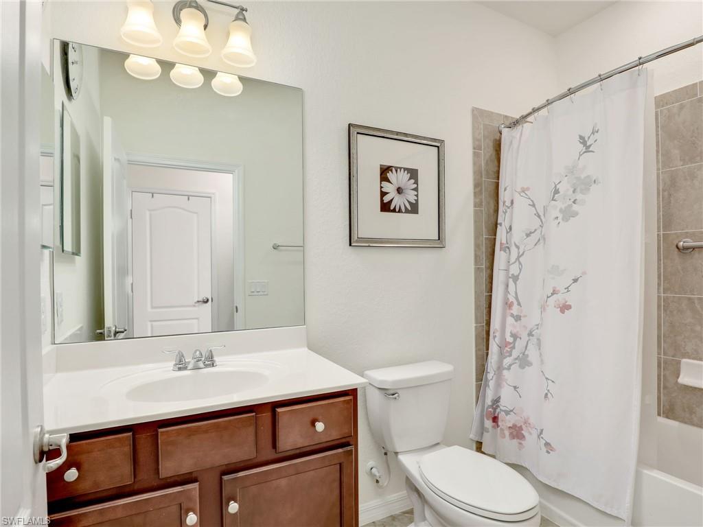4212 Raffia Palm Circle Naples, FL 34119 - Photo 28 of 49 a bathroom with a sink a toilet a mirror a vanity and shower