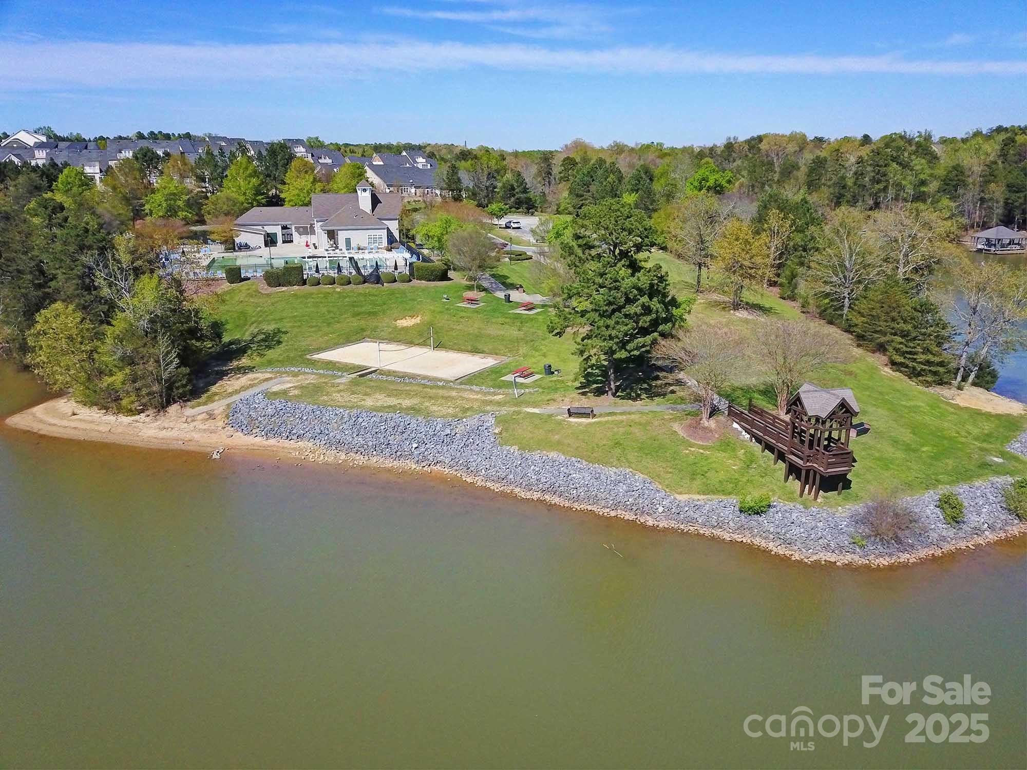 2137 Manawa Lane Tega Cay, SC 29708 - Photo 42 of 48 an aerial view of a houses with a lake view