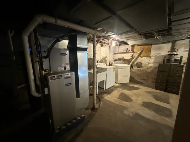 a view of a storage room