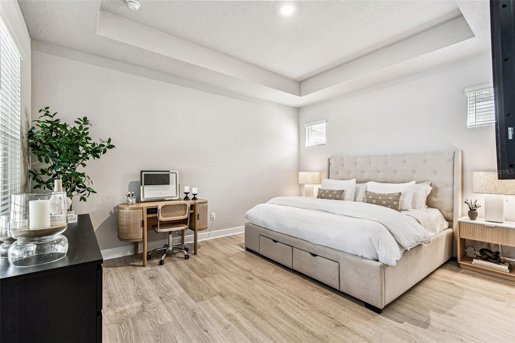 28748 Rambutan Drive Wesley Chapel, FL 33543 - Photo 20 of 37 a bedroom with a bed and a potted plant