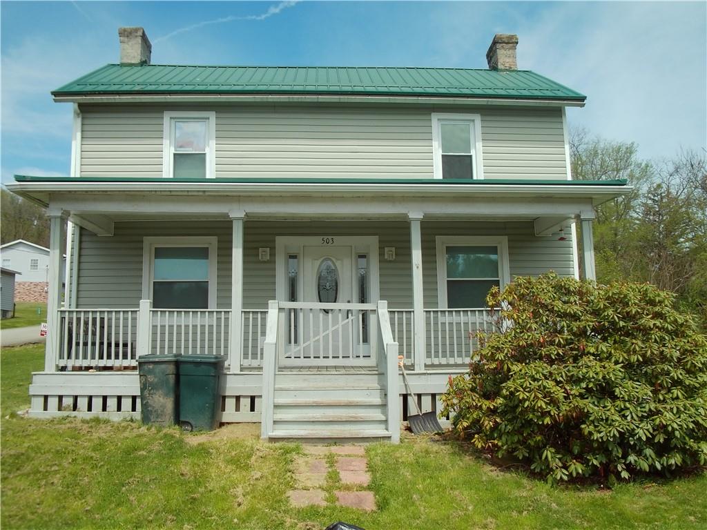 a front view of a house