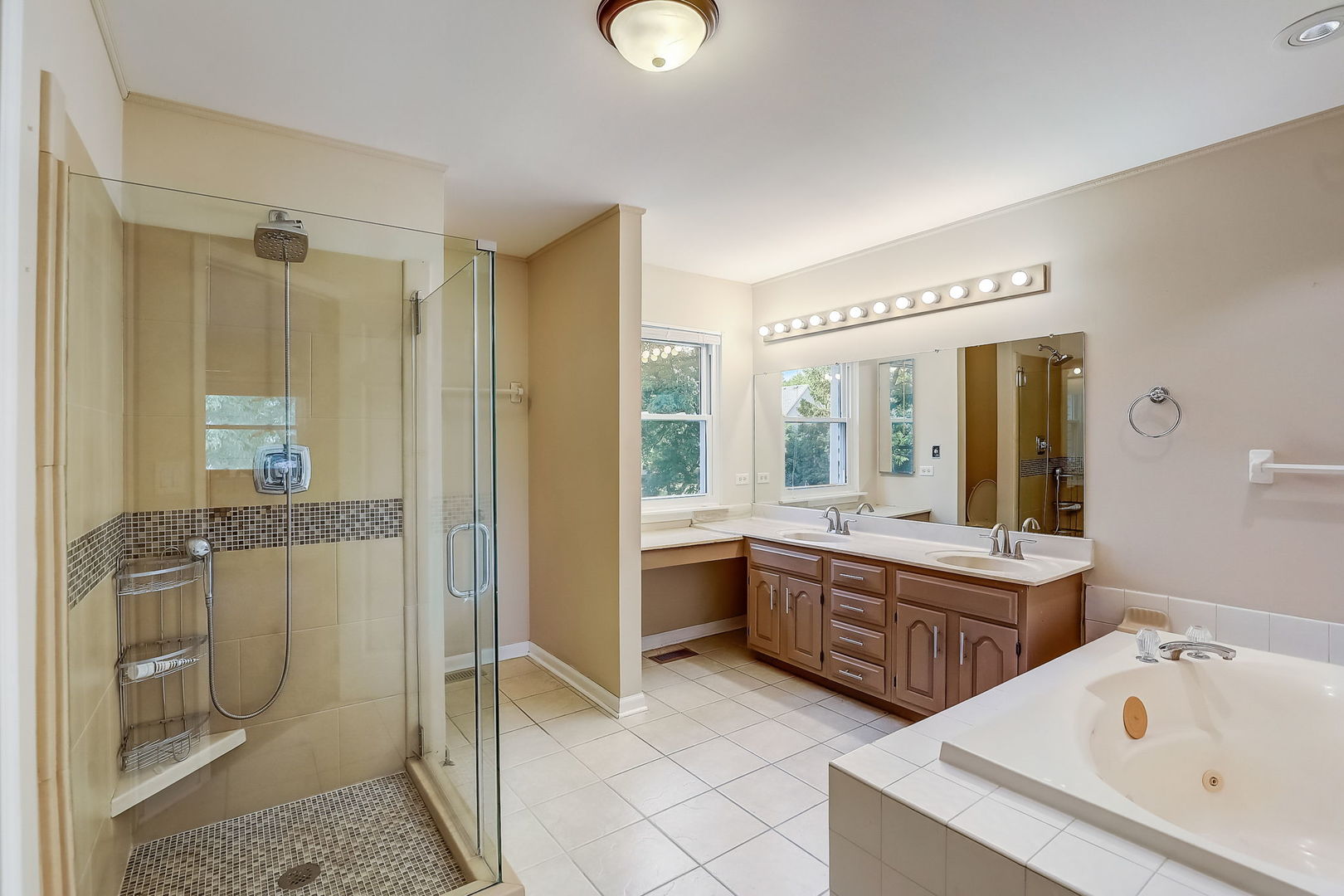 733 Thunderbird Trail Carol Stream, IL 60188 - Photo 13 of 31 a bathroom with a tub sink and mirror
