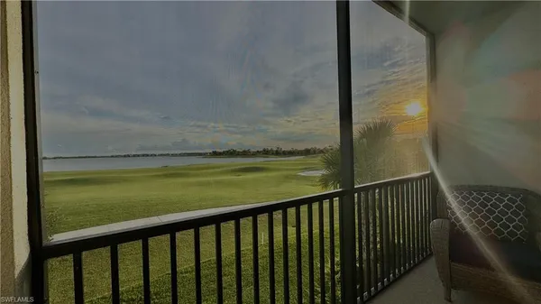 a view of balcony with hardwood