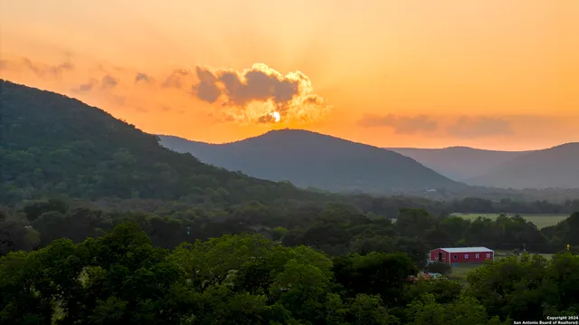 a view of a city with a mountain view
