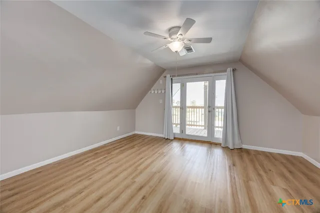 a view of small space with racks on the wall