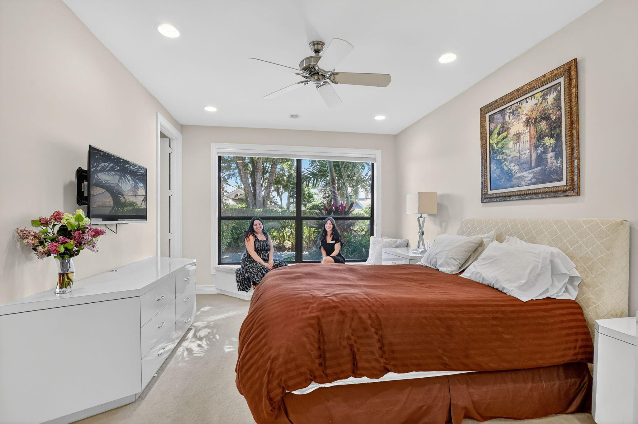 7567 Rexford Road Boca Raton, FL 33434 - Photo 42 of 95 a bed sitting in a spacious bedroom next to a window