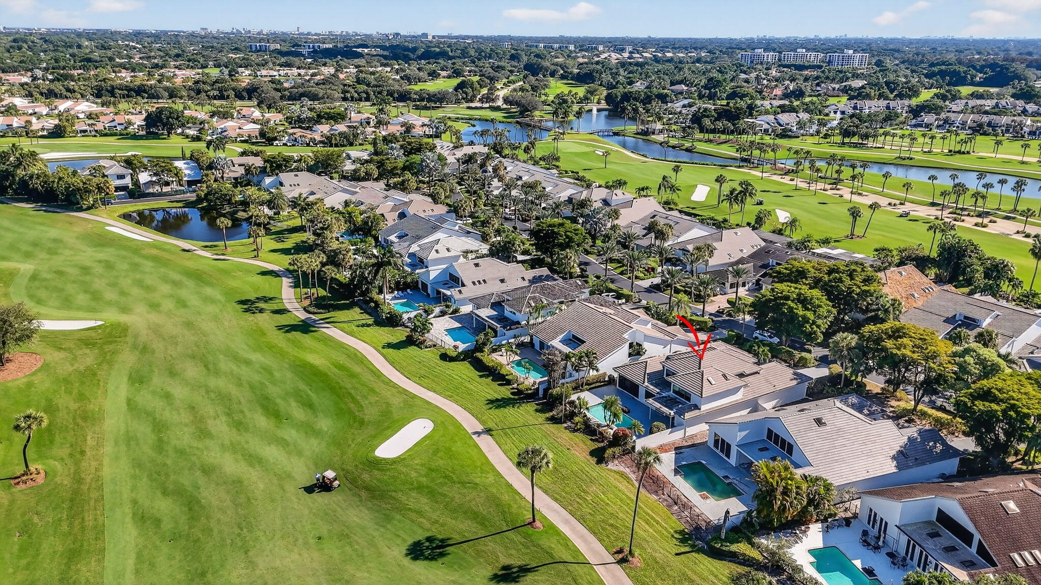 7567 Rexford Road Boca Raton, FL 33434 - Photo 66 of 95 an aerial view of residential houses with outdoor space and swimming pool
