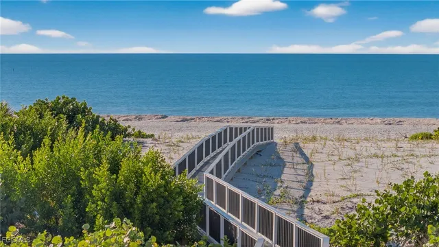 a view of an ocean and beach