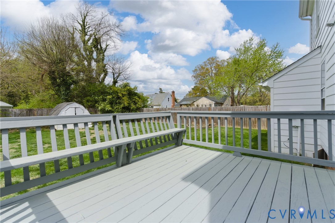 1318 Robindale Road North Chesterfield, VA 23235 - Photo 3 of 39 Newly Stained Deck with Built In Bench