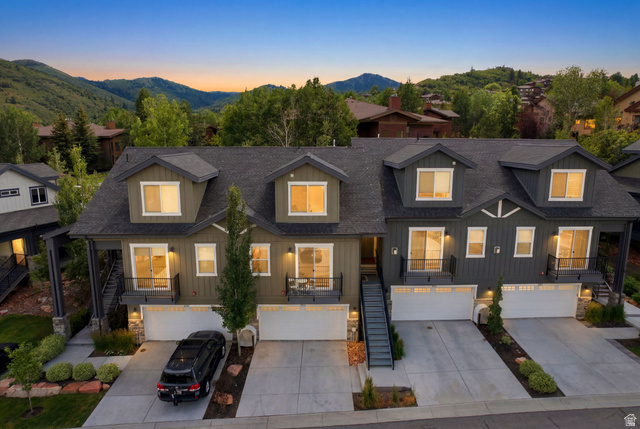 3355 Santa Fe Road Park City, UT 84098 - Photo 39 of 45 Contemporary townhome exteriors featuring dormer windows, individual garages, and private balconies