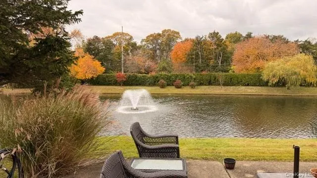 a view of a lake with outdoor space