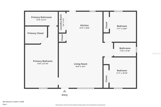 $249,900 | 3061 Adcock Drive, LaBelle, FL 33935