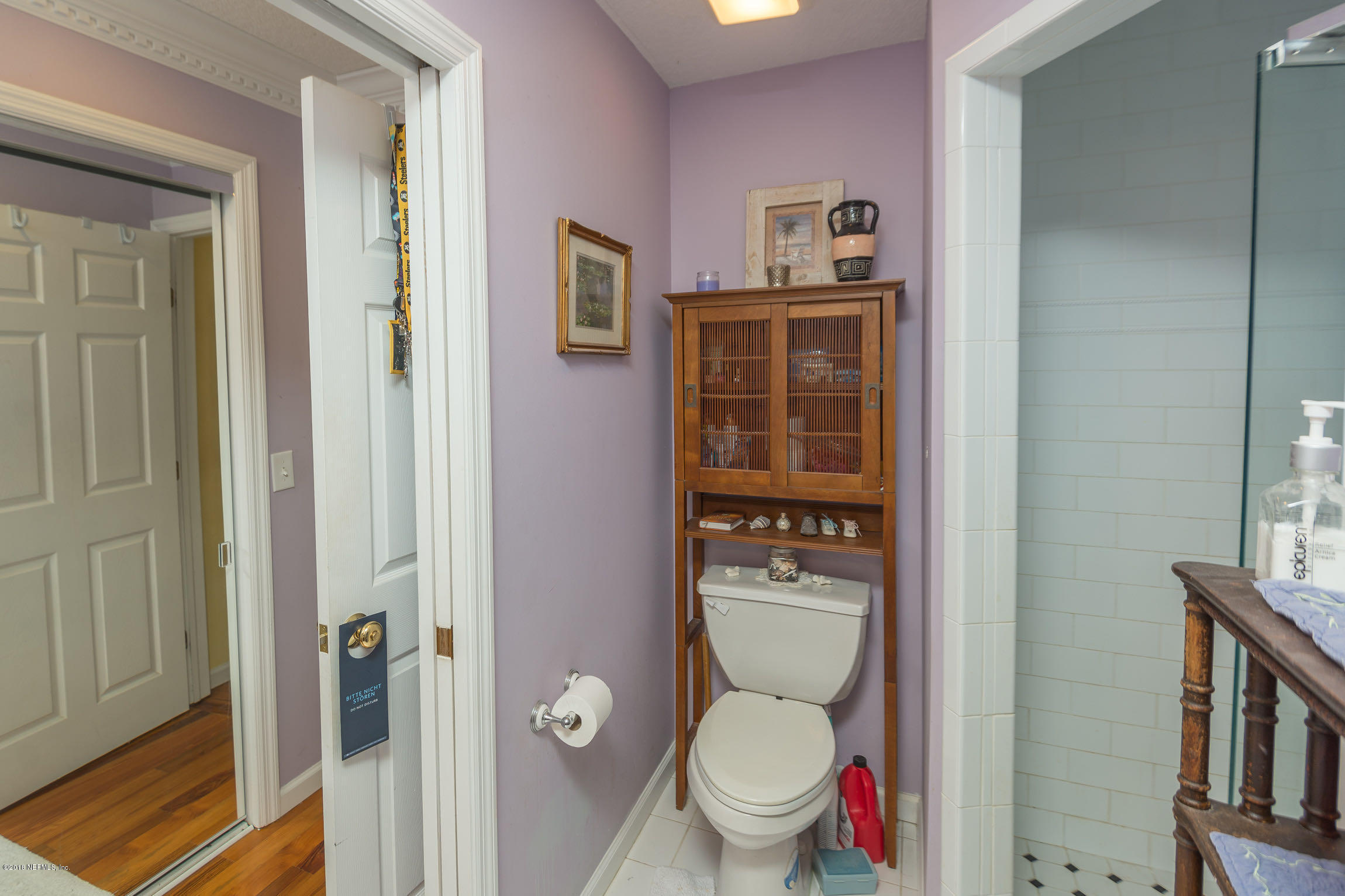 214 Hopkins Street Neptune Beach, FL 32266 - Photo 33 of 58 Master Bath with Pocket Door