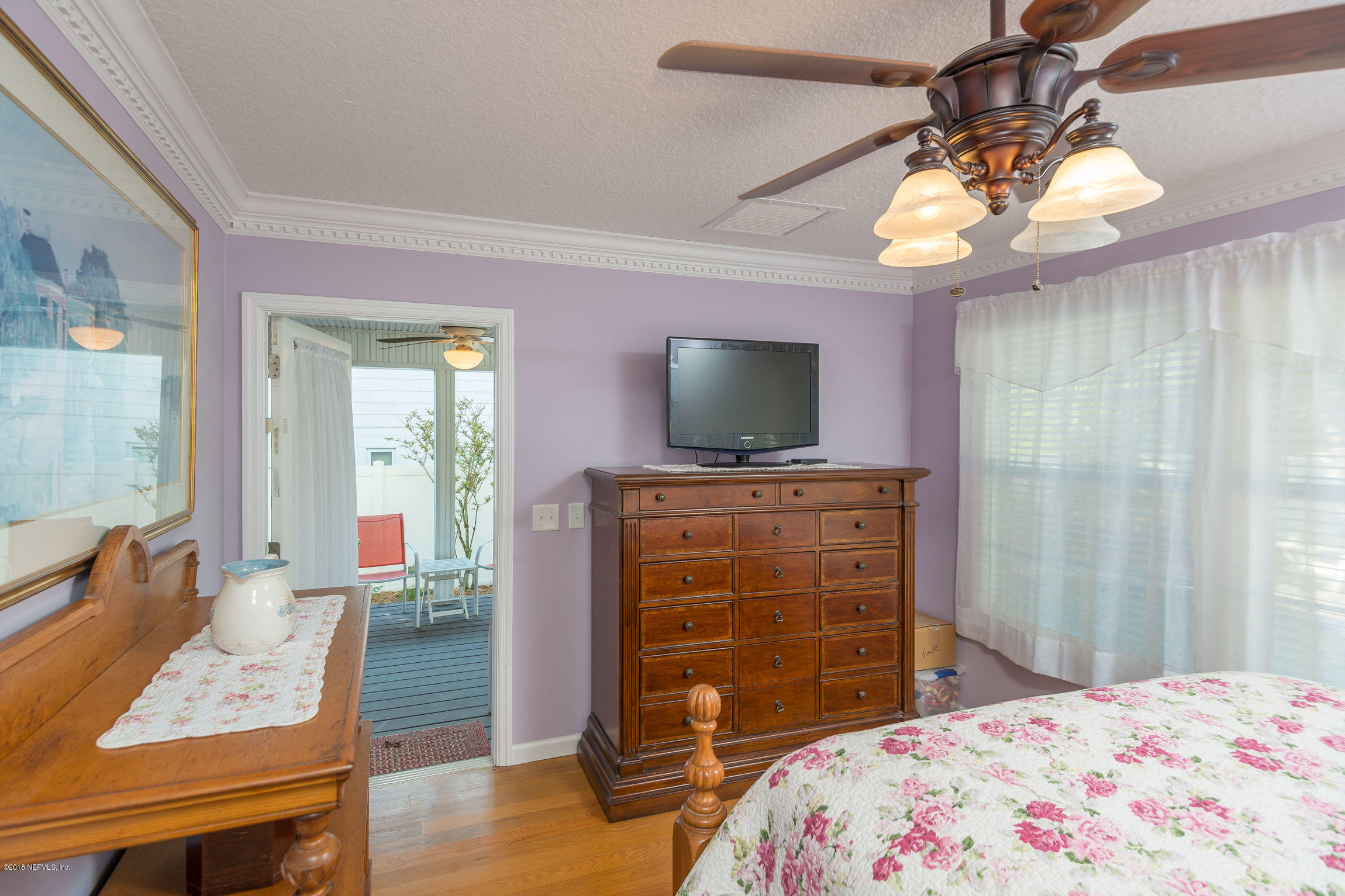 214 Hopkins Street Neptune Beach, FL 32266 - Photo 38 of 58 Master Bedroom with Access to Covered Pa