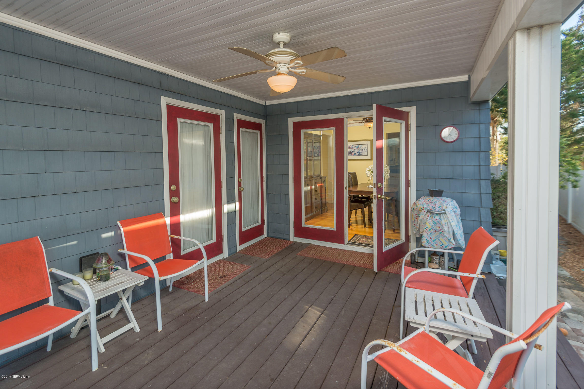 214 Hopkins Street Neptune Beach, FL 32266 - Photo 40 of 58 Covered Patio with Bed and Bath Access