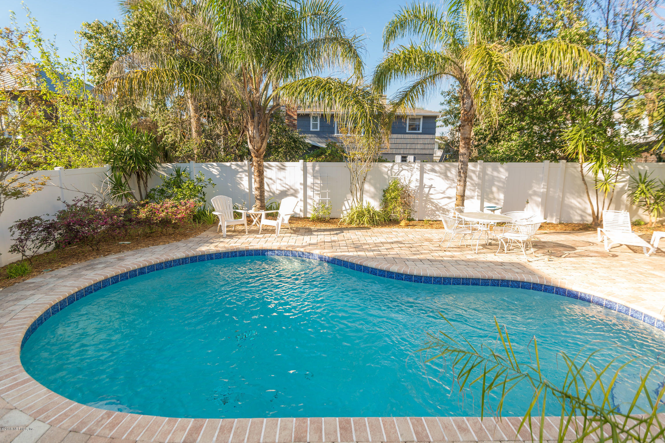 214 Hopkins Street Neptune Beach, FL 32266 - Photo 43 of 58 Fully Fenced Pool and Patio