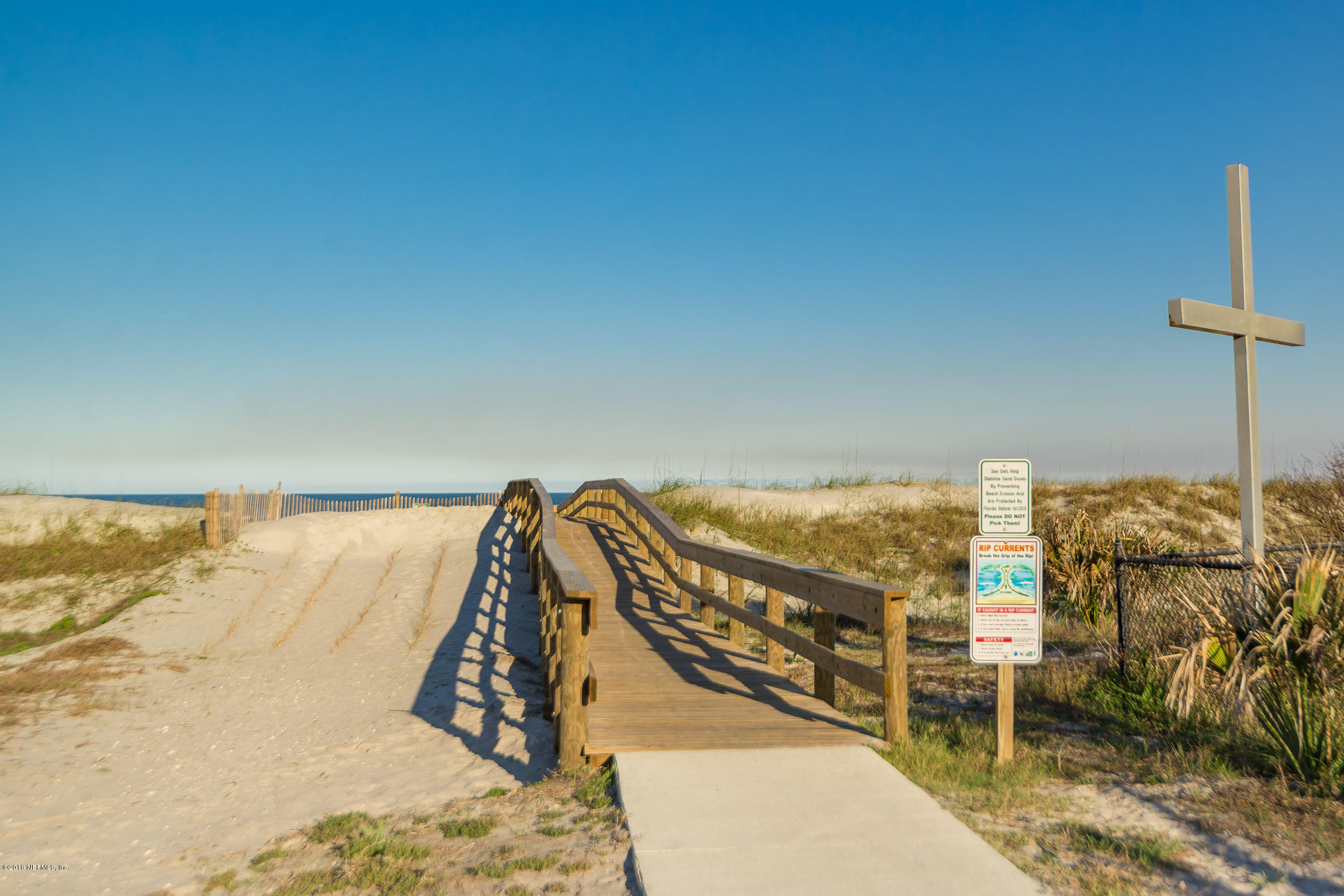 214 Hopkins Street Neptune Beach, FL 32266 - Photo 55 of 58 Beach Walkover at the End of the Street