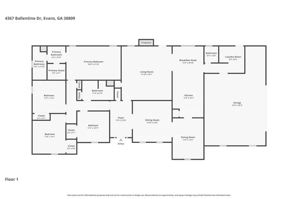 $474,900 | 4367 Ballentine Drive, Evans, GA 30809