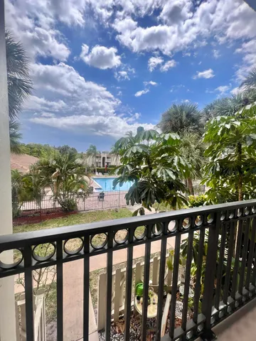 a city view from a balcony