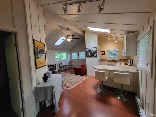 a view of living room and dining room