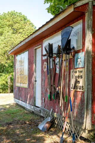 a workspace with furniture and a window