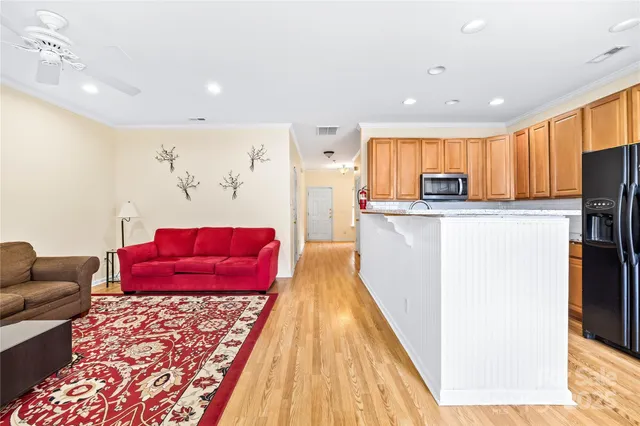 a living room with furniture and a couch