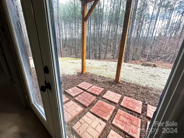 a view of outdoor space with seating space