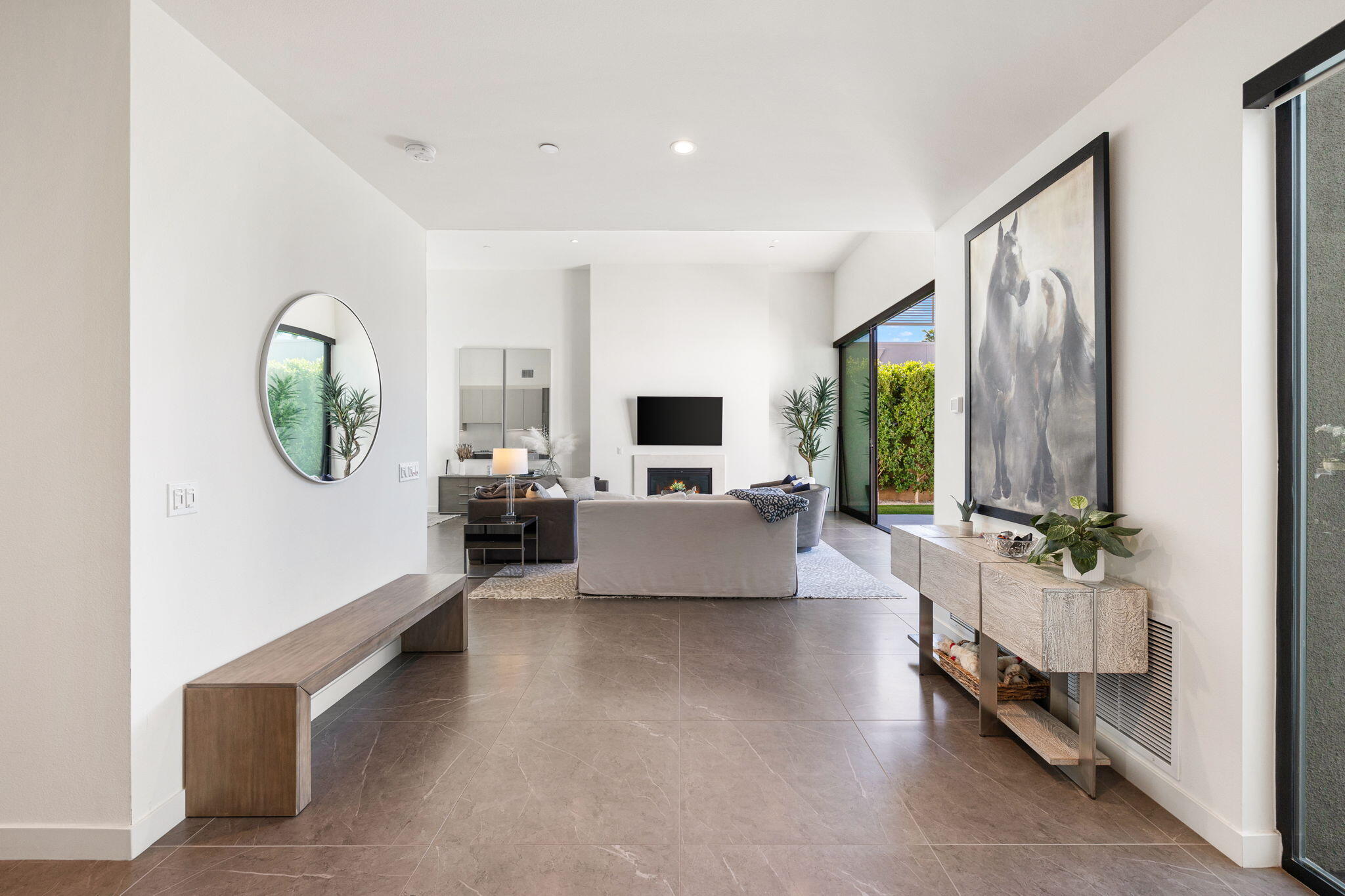 57809 Santo Thomas La Quinta, CA 92253 - Photo 18 of 51 a living room with furniture and a flat screen tv