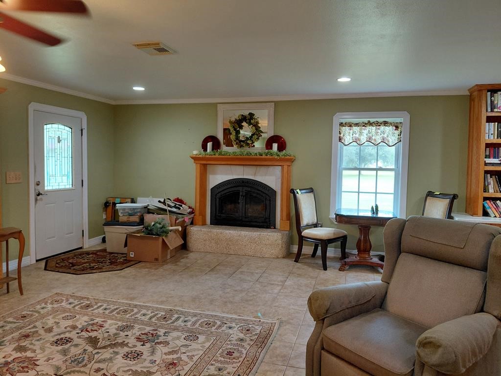 1231 County Road 201A Angleton, TX 77515 - Photo 23 of 26 a living room with furniture window and a fireplace