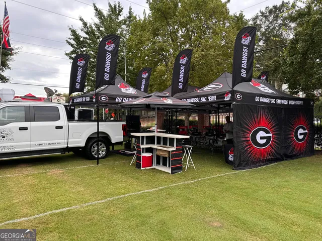 an aerial view of multiple house
