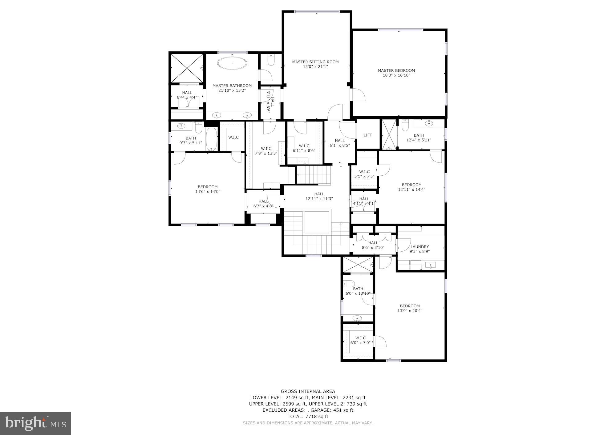 4432 Chestnut Lane Washington, DC 20007 - Photo 34 of 36 2nd Level Floorplan