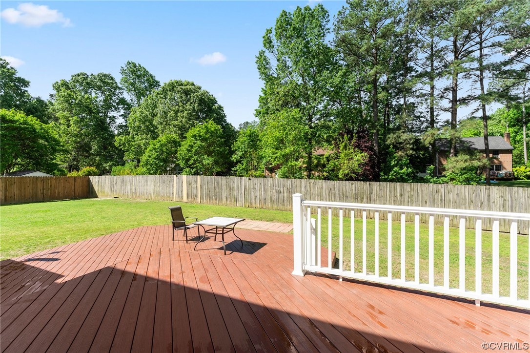 4717 Crossgate Road Chester, VA 23831 - Photo 34 of 34 a view of a deck with a two chairs and a table