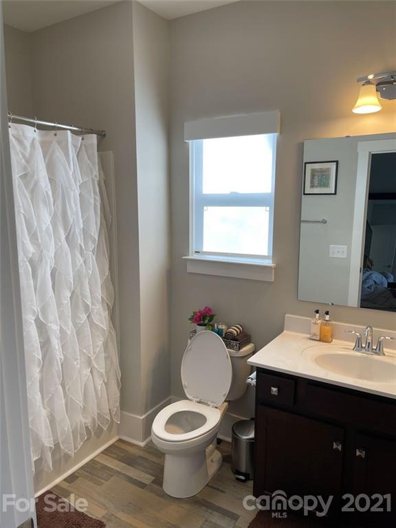 3508 Ritch Avenue Charlotte, NC 28206 - Photo 19 of 33 a bathroom with a sink vanity mirror and toilet