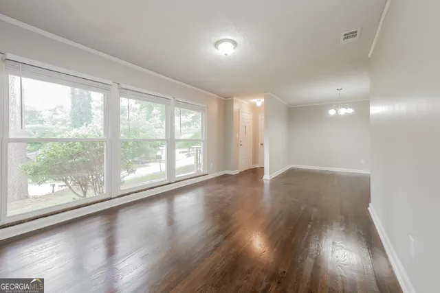 a view of livingroom with hardwood