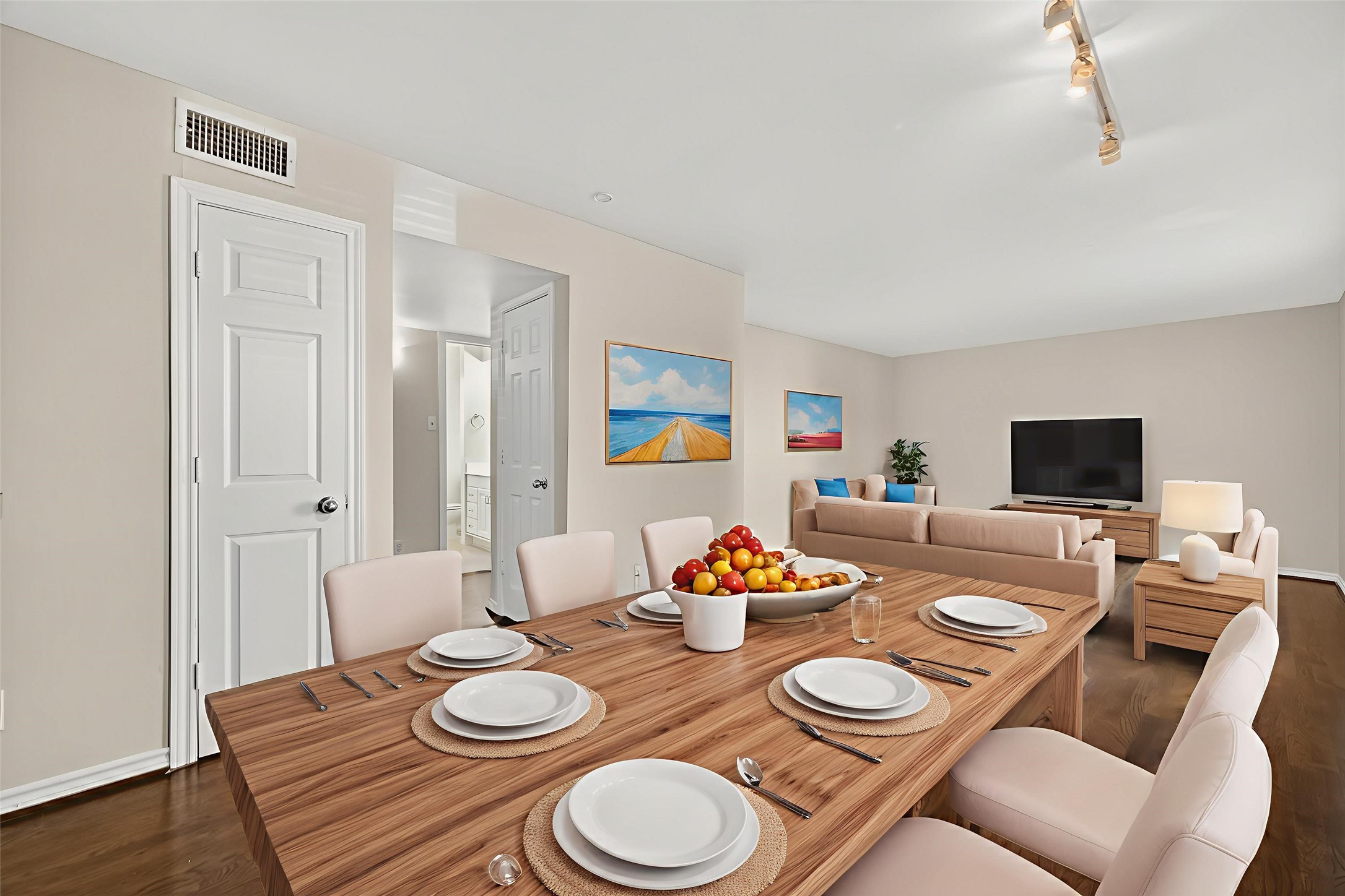 2020 Huldy Street, Unit 1 Houston, TX 77019 - Photo 15 of 30 a dining room with furniture and wooden floor