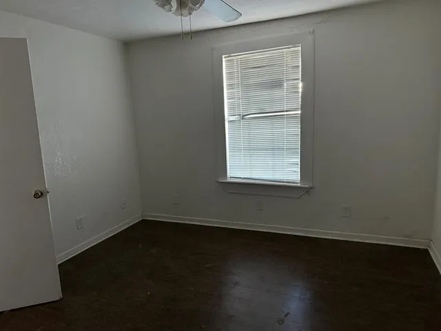an empty room with a window