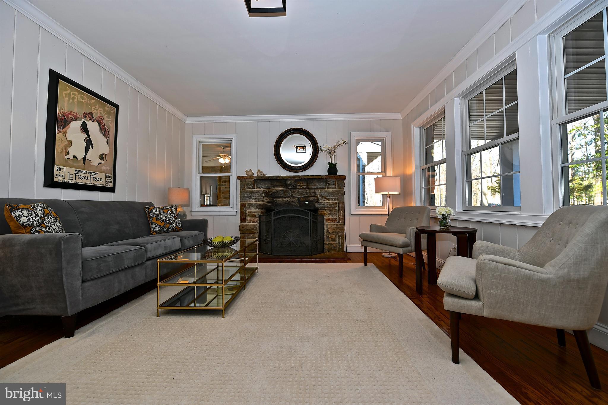 16528 Dubbs Road Sparks, MD 21152 - Photo 4 of 30 Stone Hearth Wood Burning Fireplace, HW Flooring