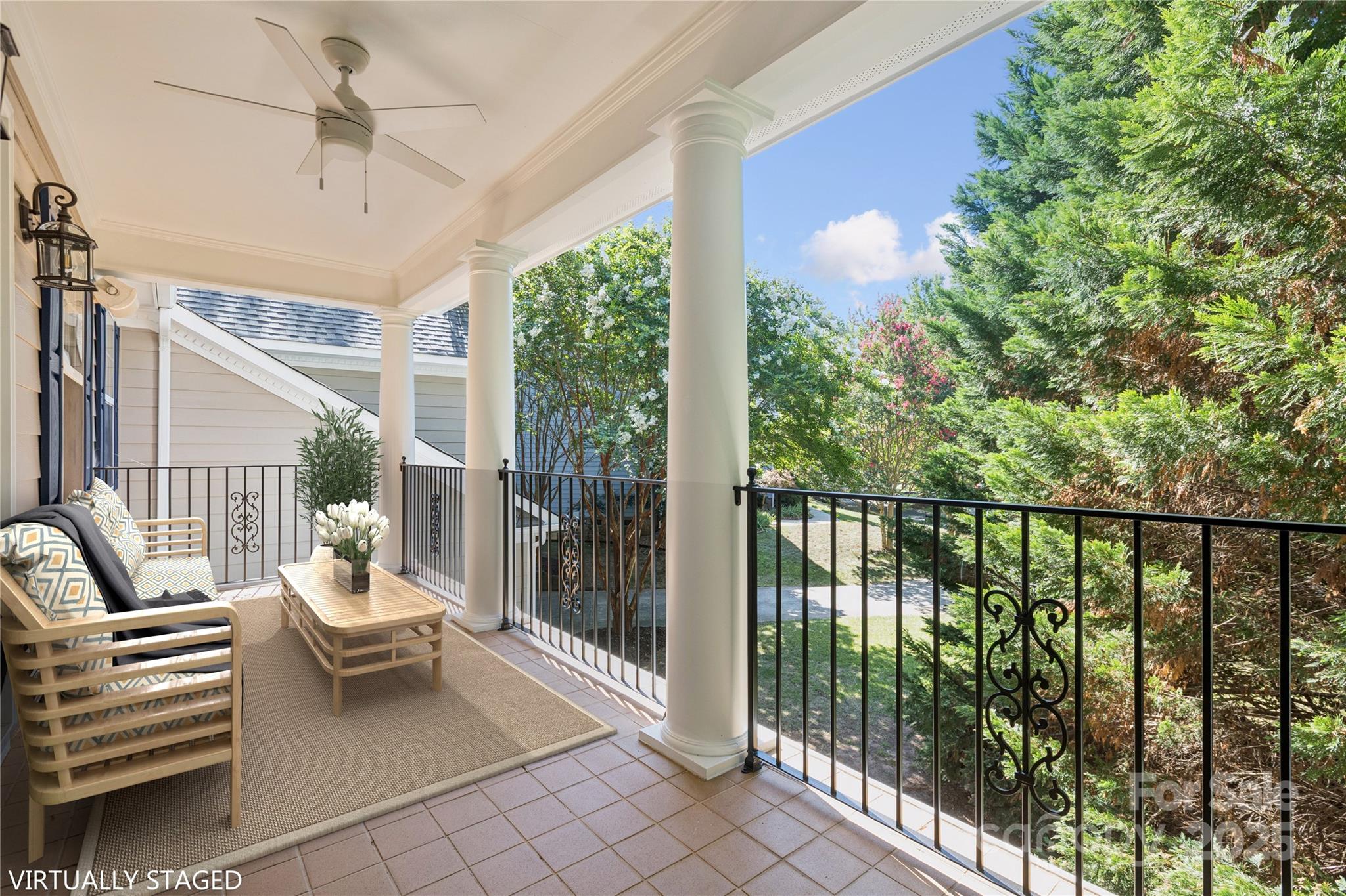 1627 Scotch Pine Lane Tega Cay, SC 29708 - Photo 36 of 48 a view of a balcony with chair and table