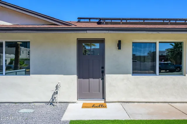 a view of front door of house