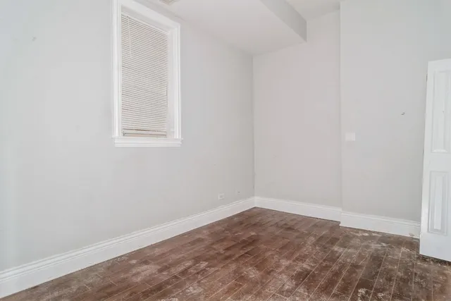 an empty room with a window