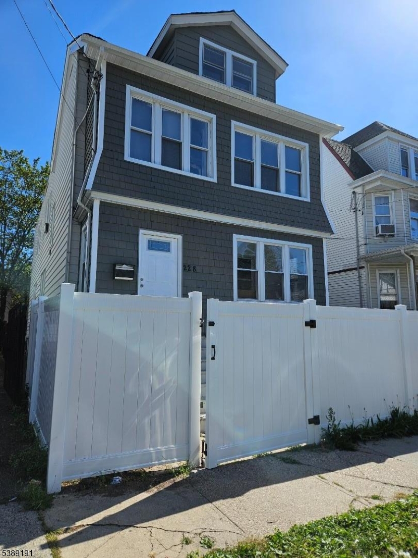 a front view of a building