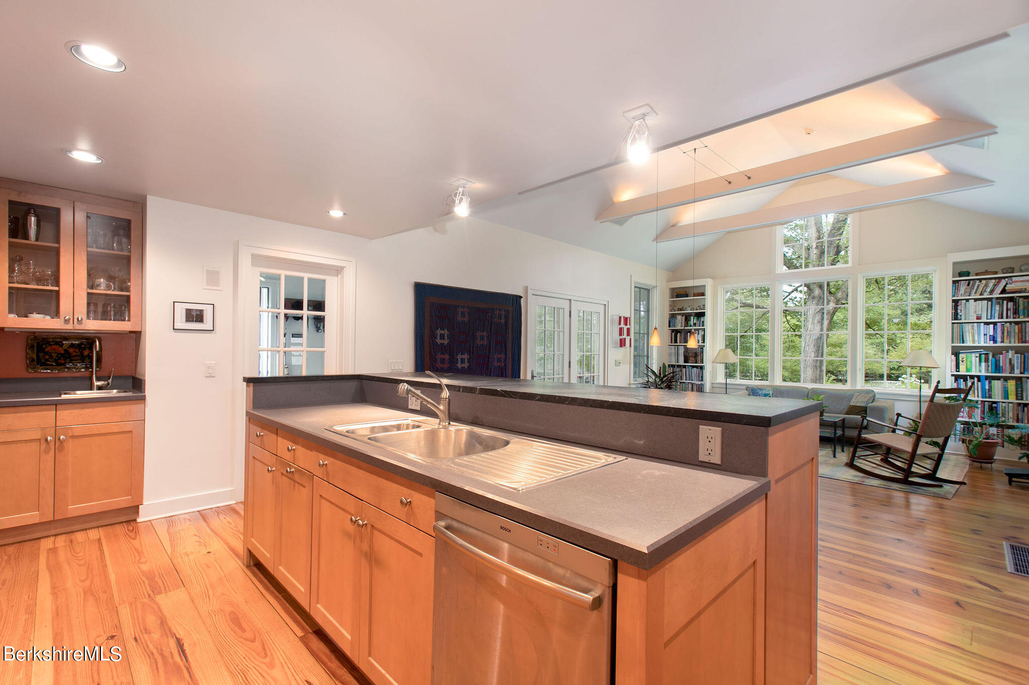 250 East Main Street Sheffield, MA 01222 - Photo 17 of 50 a large kitchen with kitchen island a large counter space and stainless steel appliances