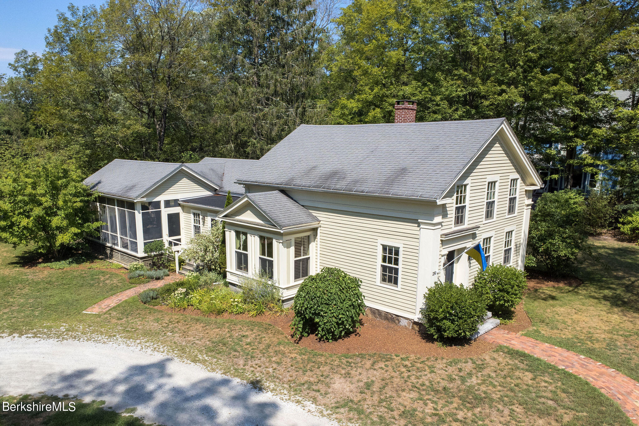 250 East Main Street Sheffield, MA 01222 - Photo 42 of 50 a aerial view of a house with a yard