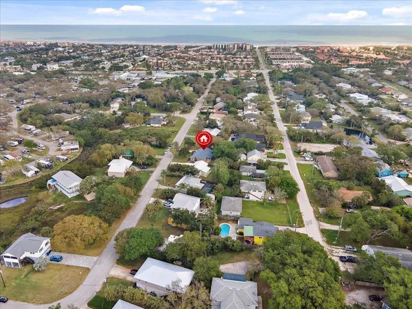 an aerial view of a city