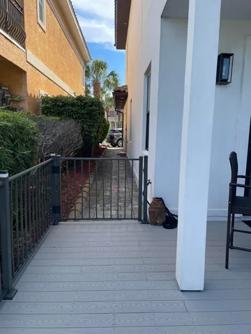 a view of a couches on the roof deck