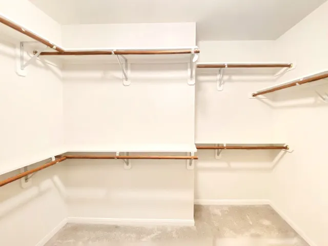 a close view of closet