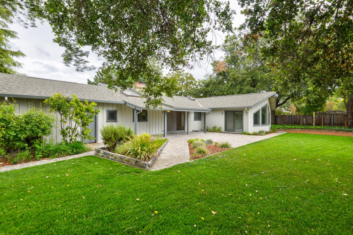 390 Cherry Avenue Los Altos, CA 94022 - Photo 23 of 27 a front view of house with yard and green space